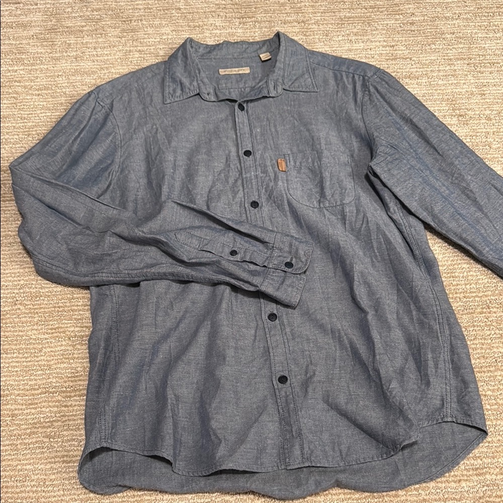 Burberry Blue Casual Button Down Shirt